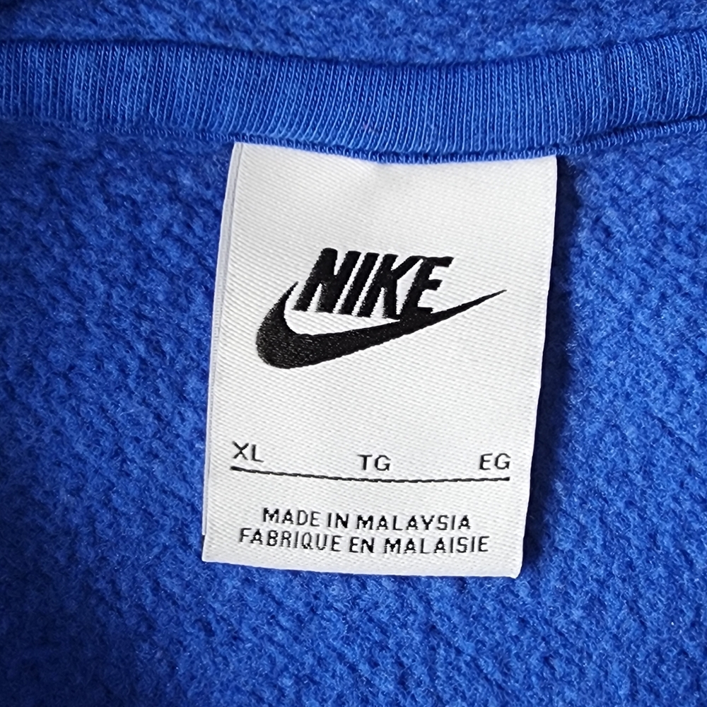 Nike Youth XL Blue Pullover Hoodie Small Swoosh Fleece Sweatshirt Kids - Picture 7 of 8